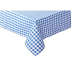 Landhaus geruite tafelkleden, kleur en afmetingen naar keuze, 100% katoen (130 x 340 cm rechthoek, blauw-wit geruit)