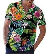 Mens Undershirts White Men's 3D Print Flower Hawaiian Shirt Casual Button Tropical Beach Holiday ...