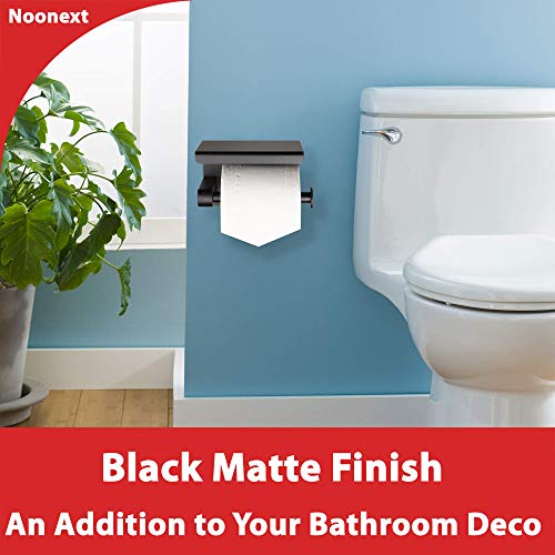 Noonext ZJJS059 Matte Black Toilet Paper Holder Adhesive thumb #5
