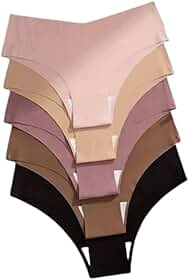 Kit 5 Calcinhas Sem Costura Corte a Laser Cós Alto 10cm Poliéster Conforto Invisível para Academia TOQUE INTIMO