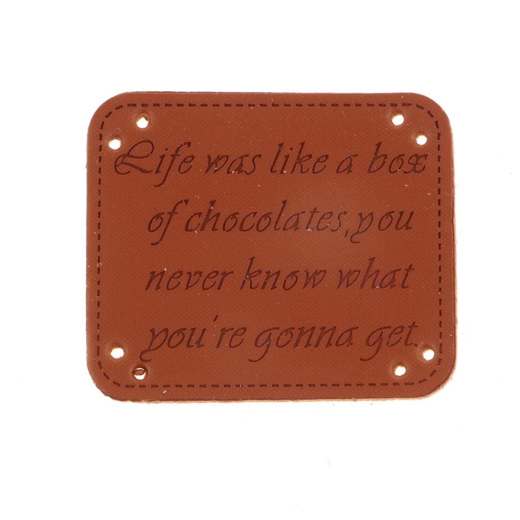 20Pcs PU Leather Labels Handmade Tag DIY Clothes Bag Sewing Craft Letter-picture-22
