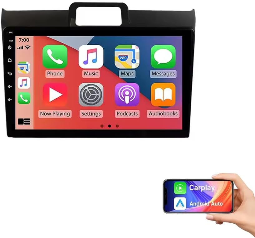 CarPlay Android Auto In-Dash Double Din Car Stereo for Toyota Corolla Axio Fielder 2015-2017, Bluetooth WiFi GPS Touch Screen, Universal Android iOS Car Radio with Music Streaming & Hands-Free Calling