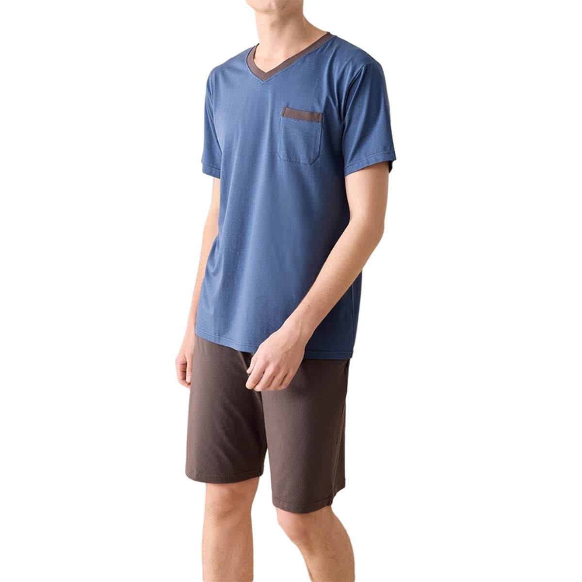 Pyjama pour homme manches courtes bleu : l'élégance du loungewear L