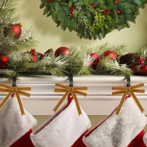 Image of Tsorode 25 Yards Velvet Ribbon for Christmas Tree Gift Wrapping,3 /8 Inch (Khaki, 3 /8 inch)