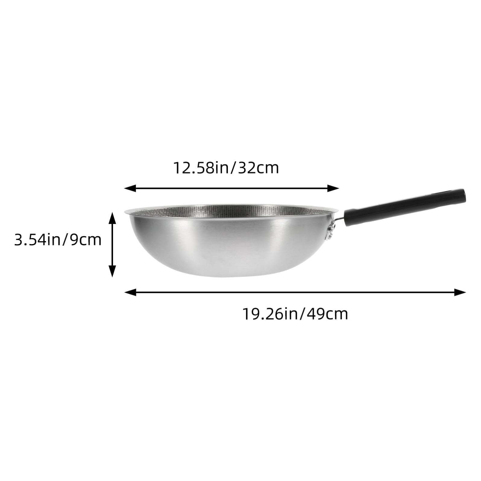 balacoo Padella Antiaderente in Acciaio Inox con Fondo Nido d Ape Manico Antiscivolo Compatta per Uova e Bistecche Adatta per Piani Cottura Induzione per Uso Domestico