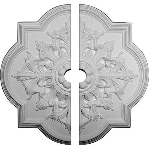 Ekena Millwork CM34BO2-03000 Bonetti Ceiling Medallion, 31 1/4OD x 3ID x 2P (Fits Canopies up to 7 3/8), Factory Primed