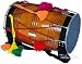 Bhangra Dhol - MAHARAJA Natural, Barrel Shaped, Padded Bag, Beaters, Nylon Shoulder Strap, Punjabi Bhangra Dhol Musical Instrument (PDI-GE)