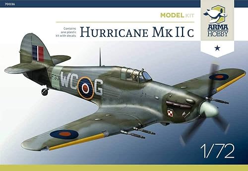 Arma Hobby Kit modelo Hurricane Mk IIc a escala 1/72 - Kit de construcción de modelos de plástico # 70036