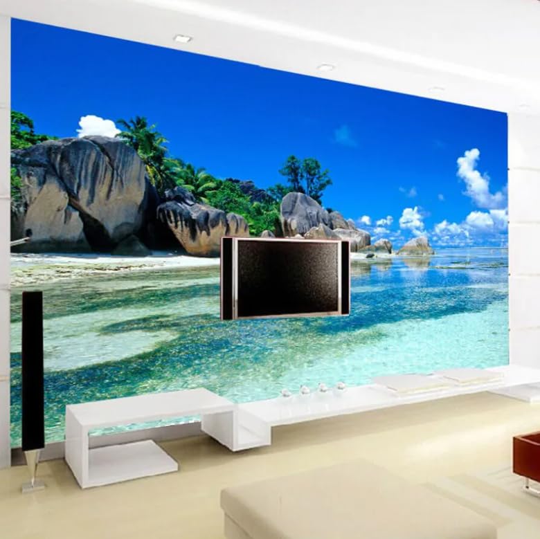 Papier peint 3D pour salon motif paysage naturel décoration maison panoramique