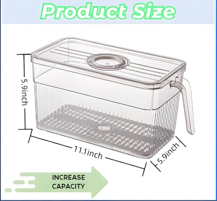 Bread Box, Stackable Food Container with Lid & Removable Drain Tray, BPA-Free for Clear Food Storage?