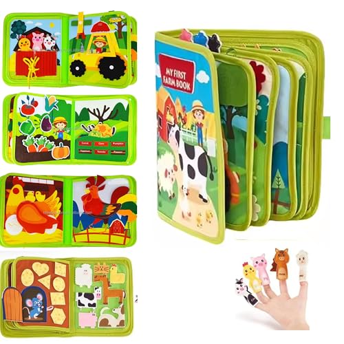 Image of 12 in 1 Toddler Busy Binder & Busy Book for Toddlers 1-3, Montessori Busy Board & Activity Book for Kids 2-4, Engaging Toys for 2-3, Educational Busy Book for Learning