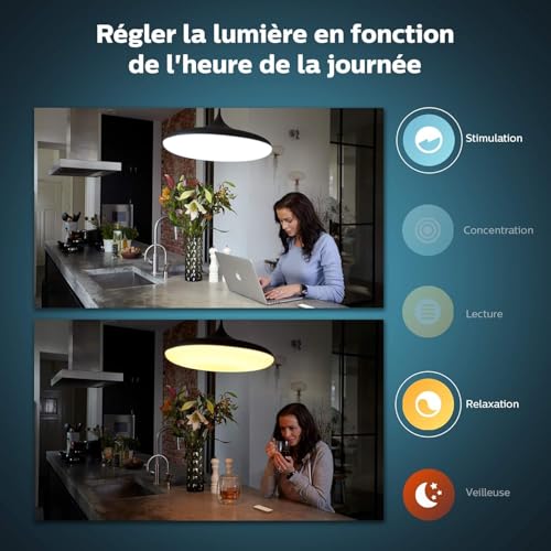 Philips Hue Smart Dimmer Sans-fil V2, Utilisation exclusive pour les produits Philips Hue, variateur de lumière pour l'intérieur