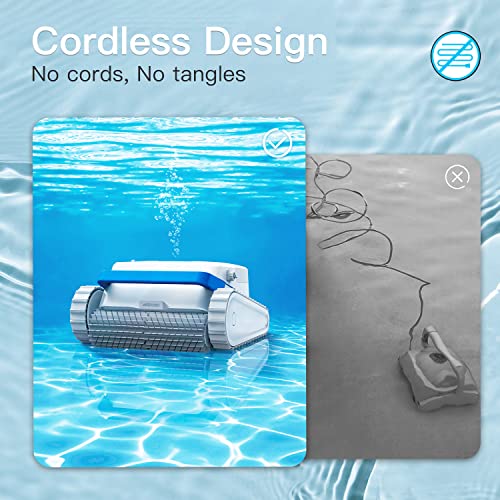 Airrobo Pc100 Cordless Robotic Pool Cleaner, Wall Climbing Pool Vacuum For Inground Pools And Above Ground Pools, Clean Pool's Floor, Wall, Waterline,Lasts 120Mins, Smart Navigation And Parking System #TOP1