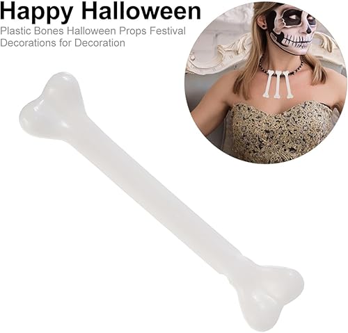 Miniatura 4 de MAGICLULU 36 piezas de huesos blancos de plástico para Halloween, mini huesos de plástico, accesorios de hueso humano falso para decoraciones de