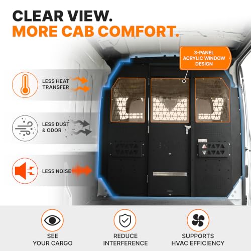 Image of MELIPRON Van Partition Bulkhead Fit for Ford Transit Medium Roof