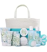 BODY & EARTH Geschenke für Frauen - 11 tlg. Badeset Geschenkset mit Jasmin Duft Spa Produkte, Ges...