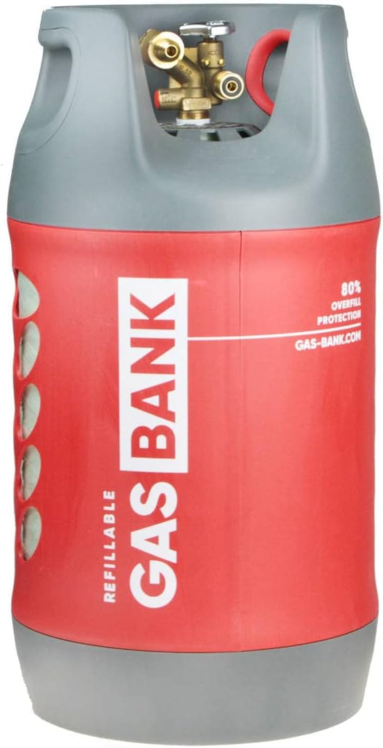 GasBank DUO 11kg LPG gas cylinder with multivalve filling limitation