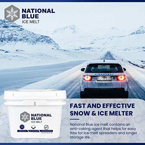 National Blue Ice Melt 20Lb Bucket - Fast Acting Ice Melter - Pet, Plant And Concrete Friendly thumb #6