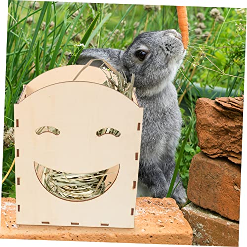 TOYANDONA Kleintier Futterspender aus Holz Futterfreundlich für Meerschweinchen und Platzsparend zu Installieren mit Sicherer Oberfläche für Sauberes Futtererlebnis