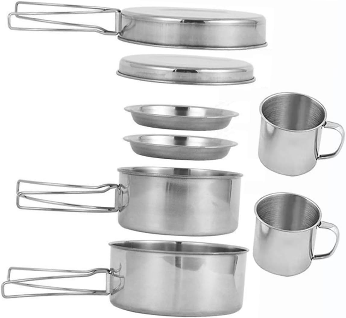 UPKOCH 1Set Multi Function Camping Cookware Portable Cooking Pot Utensils for Outdoor Activities for Camping Hiking Backpacking