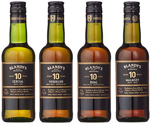 Blandys 10 Year Old Madeira Sercial Verdelho Bual Malmsey Collection Gift Pack Wine 4 x 20cl