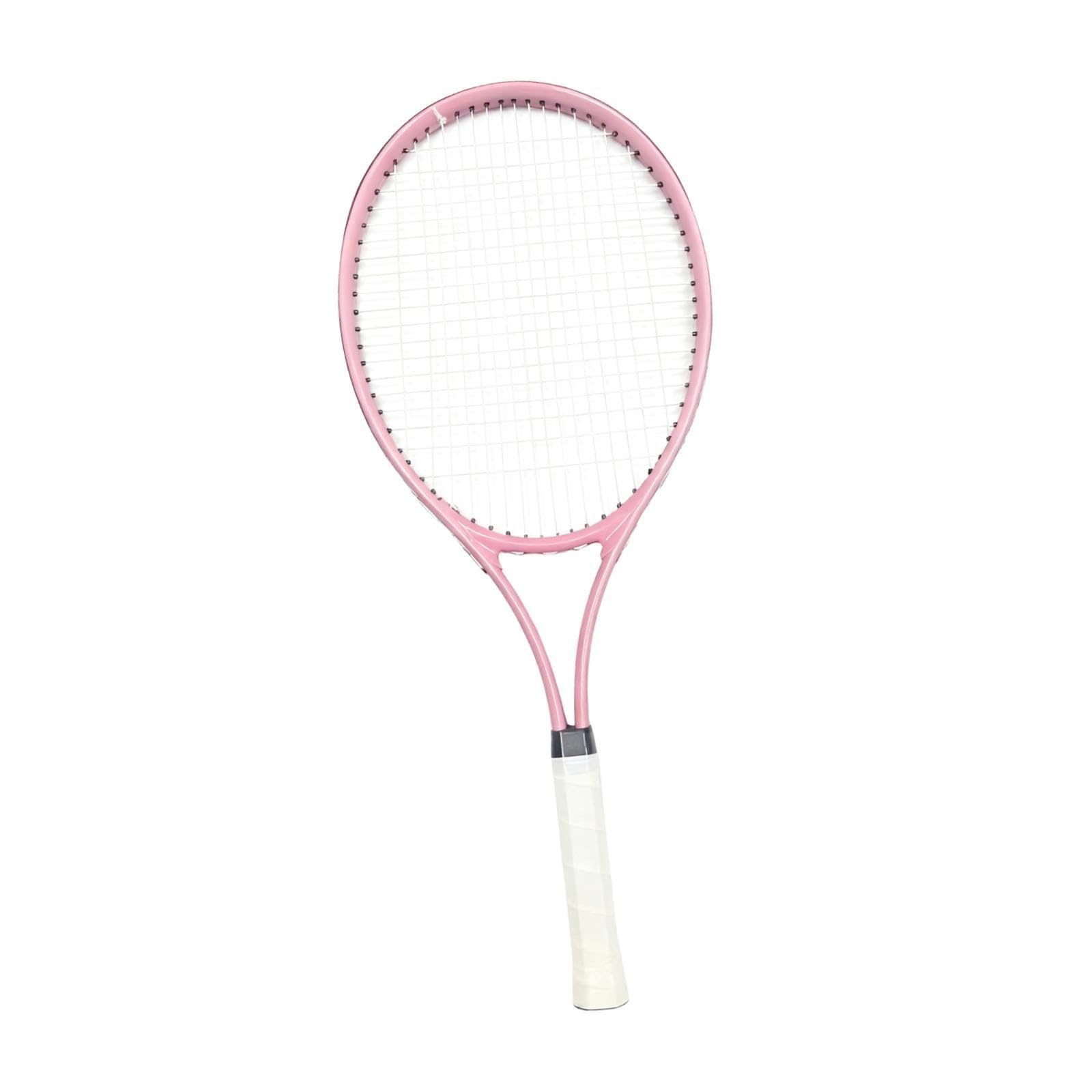 Racchetta da Tennis per Principianti Adulti, Comoda, Portatile, per Il Tempo Libero, L'allenamento, Leggera, per Giochi All'aperto, Esercizi I, Rosa
