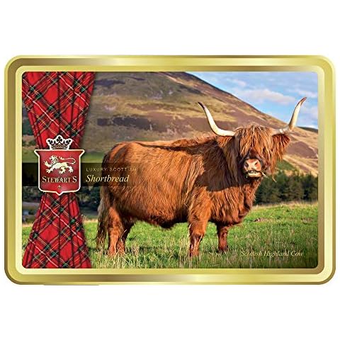 Stewart's Scotland - Highland Cow Tin filled with Shortbread 150g Cover