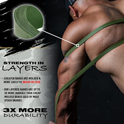 Pull Up Assistance Bands For Working Out - Resistance Bands Set For Men, Exercise, Workout, Fitness, Strength, Weightlifting, Training, Powerlifting, Stretch, Crossfit Wod (5 Band Set) #TOP1