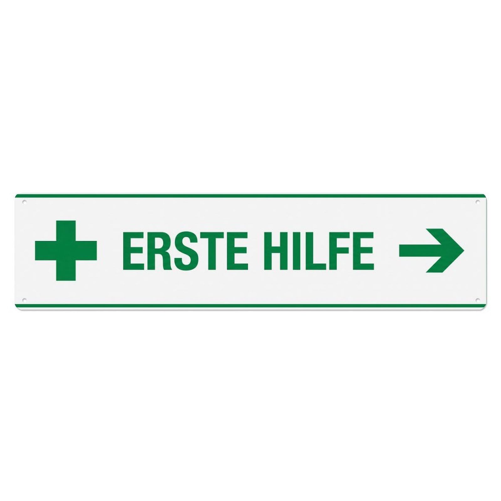 First Aid Emergency Facility Metal Tin Sign Plaque Wall Decor for Cafe, Club Bar, Office, Home Garden Metal Poster 4x16Inch