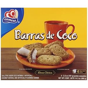 Gamesa Barras de Coco Cookies, 14.3 Ounce
