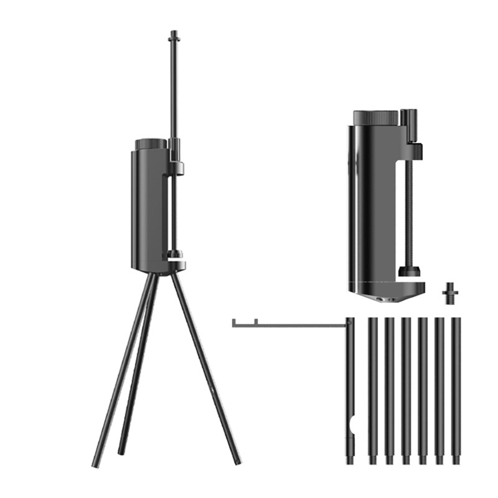 Equipo de camping, trípode portátil de aleación de aluminio, perchas de luz, soporte de lámpara desmontable para luces de camping al aire libre