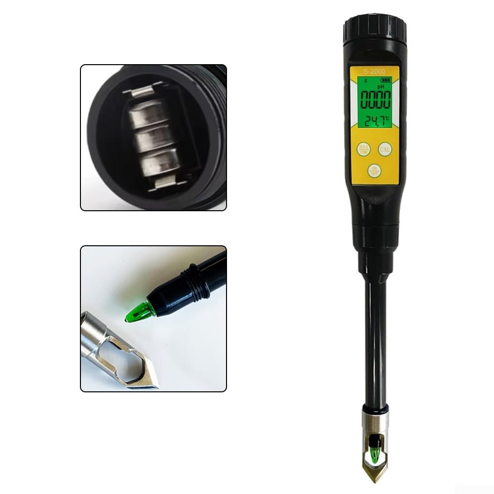 Inteligentny miernik wilgotności gleby z przyłączem aplikacji dla systemu iOS dla Androida - cyfrowy tester temperatury pH IP67 wodoodporne narzędzie ogrodowe 285 mm