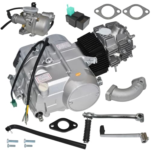 140CC Engine 4 Stroke Racing Engine, 4 Speed Horizontal Single Cylinder Motor Engine CDI Kick Starter Manual Clutch Fit For Pit Dirt Bike, Honda CRF50 CRF70 XR50 XR70 Z50 Z50R