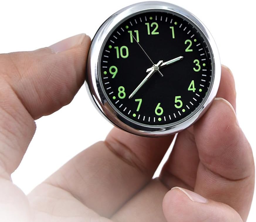 Luminous Car Quartz Clock Car Pocket Clock Stick-on Watch Clock for Car Boat