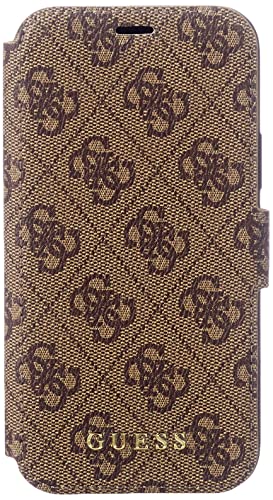 GUESS Custodia a libro 4G marrone, per iPhone