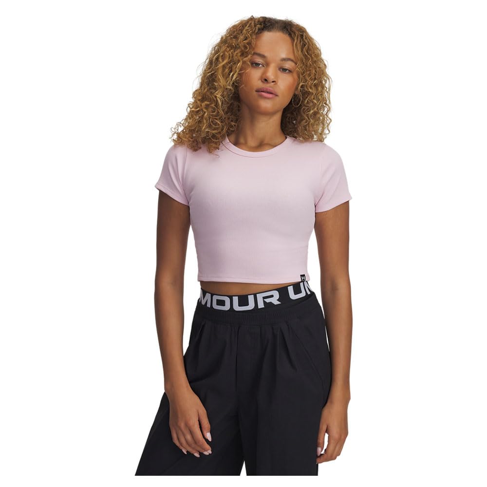 T-shirt Under Armour Rival Rib Baby avec Maille Extensible Douce - 3