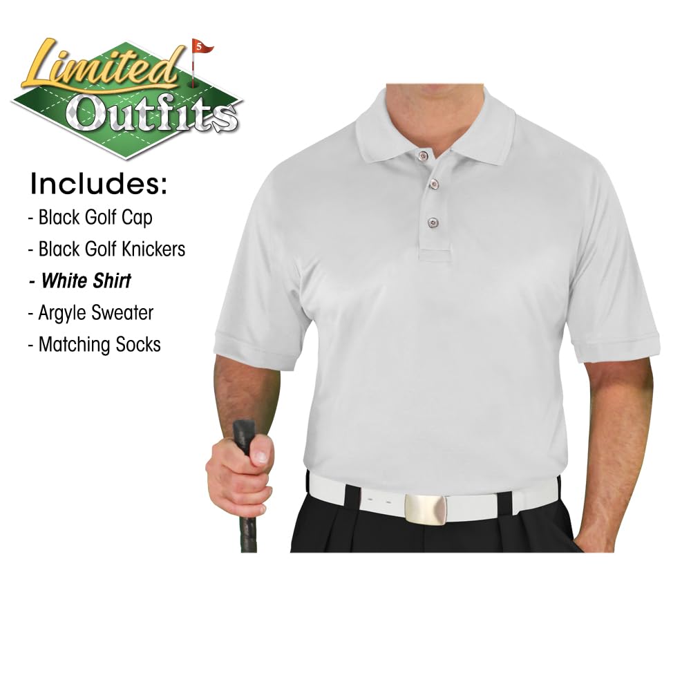 Golf Knickers Golf-Pullover, Herren, Schwarz und Weiß