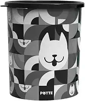 Pote Porta Ração Com Tampa 2.1L Multiuso (Preto)