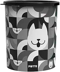 Pote Porta Ração Com Tampa 2.1L Multiuso (Preto)