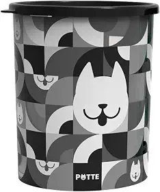 Pote Porta Ração Com Tampa 2.1L Multiuso (Preto)