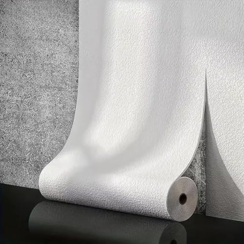 Rollo de papel tapiz autoadhesivo impermeable de espuma 3D de 50 cm x 10 m, para decoración del hogar, dormitorio, sala de estar, 3 mm de grosor (blanco)