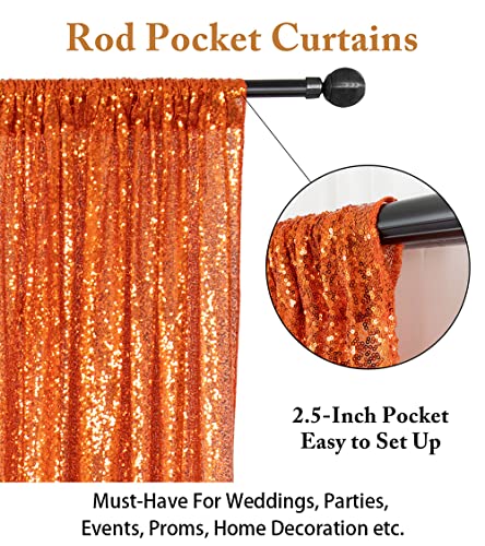 Photobooth Backdrop 4Ftx7Ft Orange Sequin Backdrops, Wedding Backdrops, Party Decoration, Sequin Curtains, Sequin Photo Booth Backdrop #TOP3