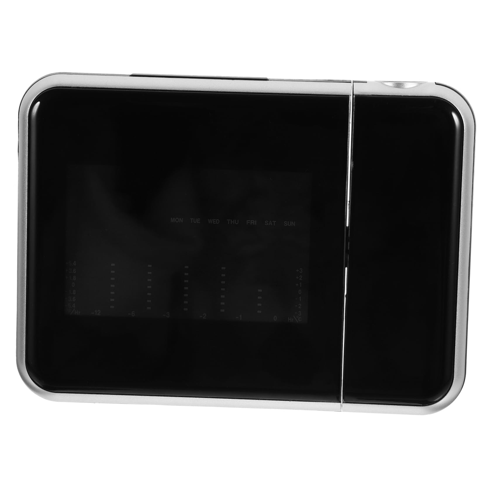 Happyyami LED Projection Alarm Clock with Charging Hour Display Projection Angle Snooze Function Modern Digital Clock for Bedrooms Battery Operated Random Style