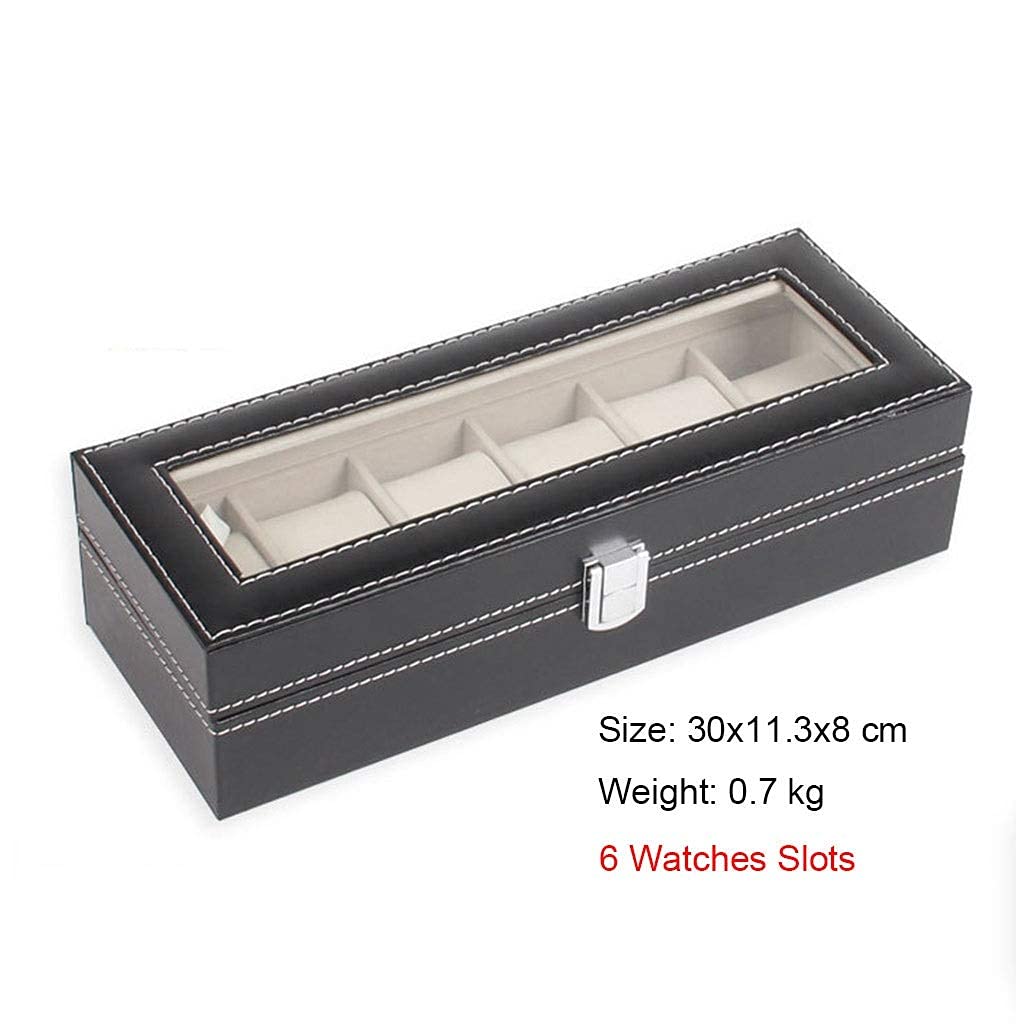 Scatola portaoggetti per 6 Orologi, Custodia da Viaggio, Custodia da Viaggio, Custodia Regalo, Organizer in Pelle PU per Uomo o Donna, Scatola portaoggetti per Orologi
