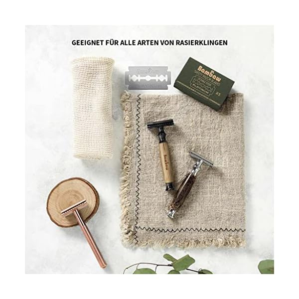 Rasierhobel Klingen | 100 universale Rasierklinge - Vorrat für 18 bis 24 Monate | Damen & Herren für Hobel & Rasierer | Double Edge Safety Razor Blades | Bambaw – Bild 7