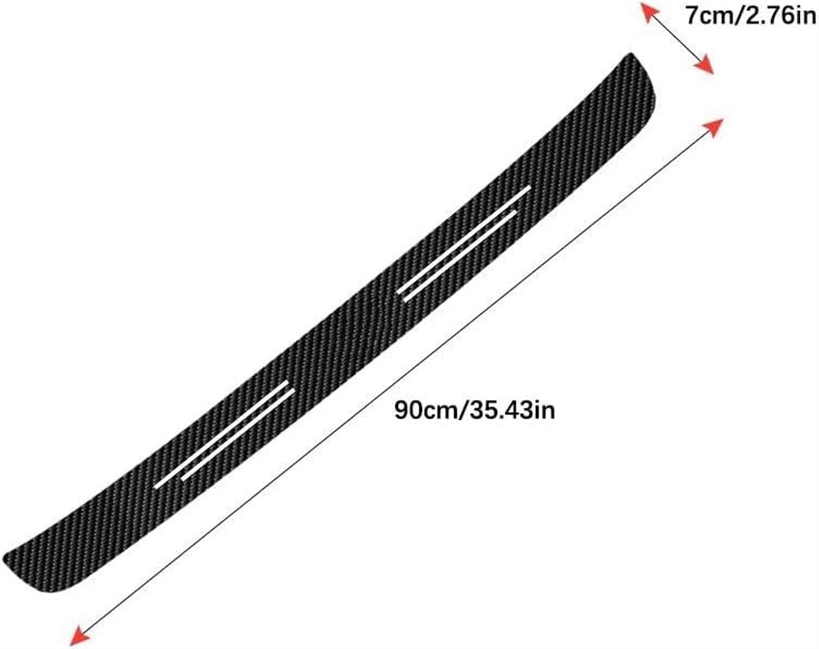 Tira Protectora de Parachoques 5 Protectores de Fibra Carbono para el Maletero del Coche, Pegatinas Cuero para Parachoques Trasero, para Volvo V90