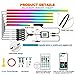 Jushope Interior Car LED Strip Lights, Acrylic LED Lights for Car with Dynamic Dreamcolor Chasing, Ambient Lighting Kits Music Sync Wireless APP and RF Remote Control (6 in 1)