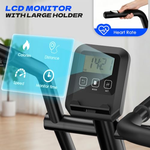 Image of Recumbent Exercise Bike, Recumbent Stationary Bike for Home, Recumbent Bike with 400LB Weight Capacity Whisper-Quiet 16 Levels Magnetic Resistance Heart Rate and Multi-Function LCD Comfortable Seat