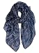 GERINLY Women's Scarves: Fashion Color Paisley Print Oblong Wrap Scarf (Navy Blue)