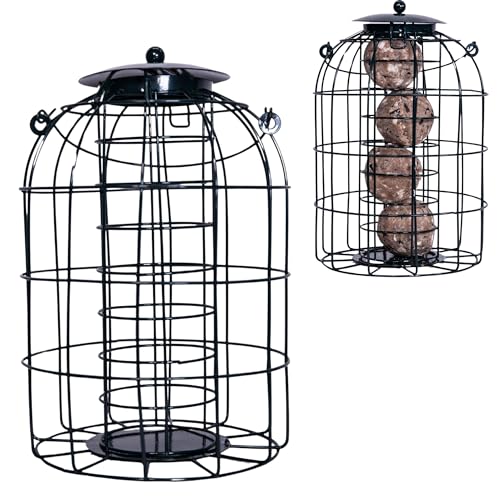 Samuel ALEXANDER Pack of 3 Nature's Market Wild Bird Fat Ball Feeder with Squirrel Guard